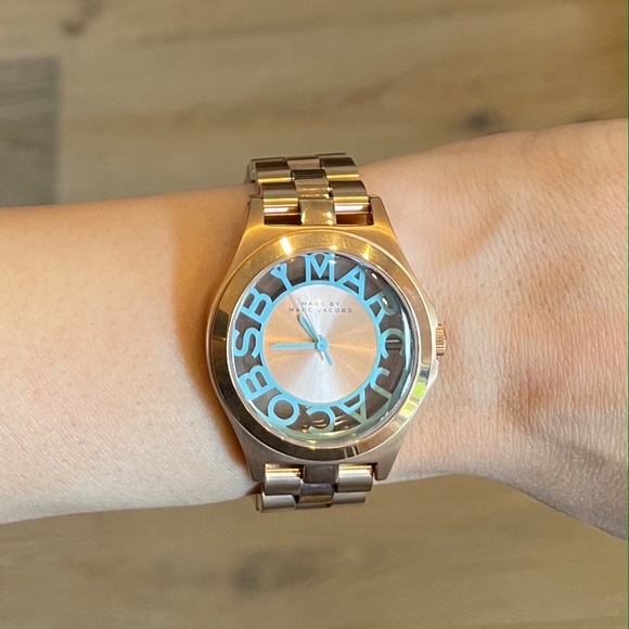 Rare Marc by Marc Jacobs Rose Gold & Blue Watch main image 4
